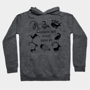 Archaic and Geometric Animal Motifs - Timeless Abstraction Hoodie